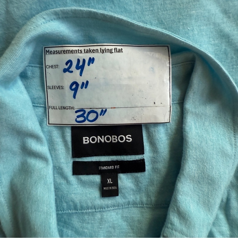 Bonobos Men’s Standard Fit Button Down Short Sleeve Shirt Size XL - Picture 5 of 5